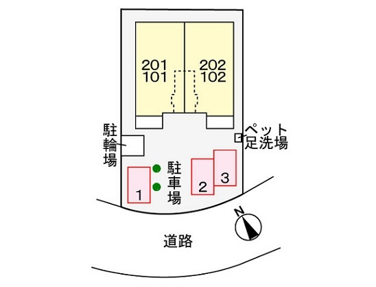 ベル　ウッドの区画図|駐車場