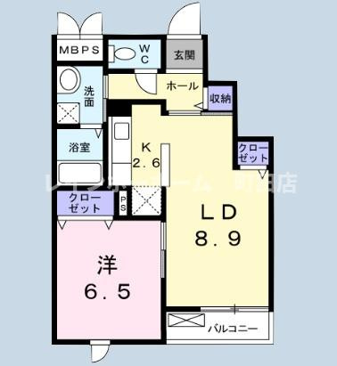 グロリア　レジデンス※初期費用分割あと払いサービス利用可能物件の間取り