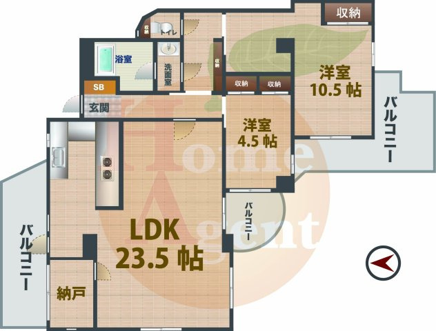 【間取り】 | 落合ミュージックハイム | 2LDKのお部屋です。