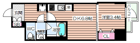 【間取り】 | Dimora靭公園