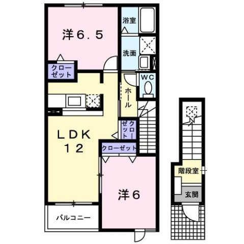 【間取り】 | パークサイド　ルナ　Ｂ