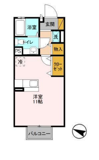 プレジールⅠの間取り