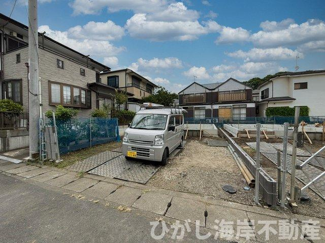 茅ヶ崎市甘沼　新築戸建　全４棟の外観|9月5日撮影　建築中　現地外観