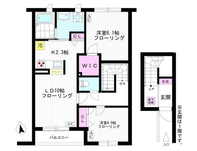 北山ヴィレッジG棟　の間取り