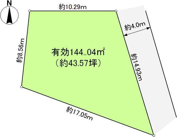 甲陽園本庄町土地の土地図|建築条件無し（第一種中高層住居専用地域）