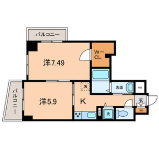 ラルジュ　マノワールの間取り|間取りです。