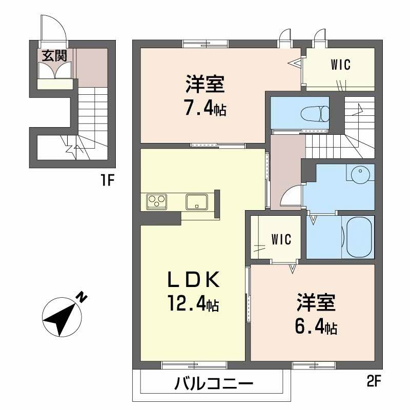 高砂市阿弥陀町阿弥陀のアパートの間取り