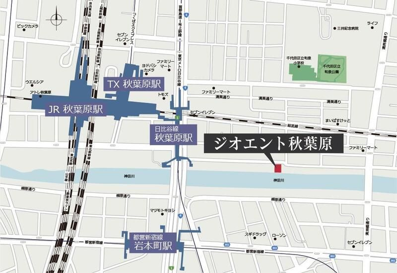 ジオエント秋葉原の地図