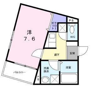 【間取り】 | マロンレジデンス | 一人暮らしにぴったり！1Kの間取り ！