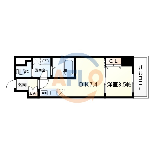 フウキレジデンス平野の間取り