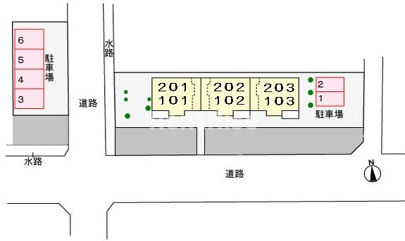プラシードⅤの駐車場|駐車場