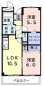 【間取り】 | 広々した２ＬＤＫ！