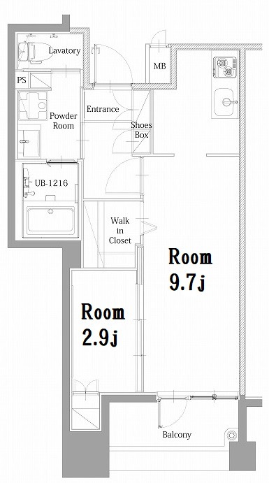 新品家具付きマンション下呉服町23(KaGood福岡)の間取り|※間取りと異なる場合は現状を優先します。