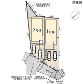 リーブルガーデン福岡市東区舞松原5丁目の区画図