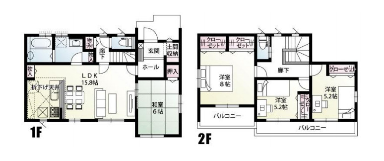 鴻巣市屈巣　新築一戸建て　３区画　03の間取り|【全3棟・3号棟】鴻巣市屈巣　新築一戸建て　３区画　03・4LDK・土地面積309.30m2・建物面積102.26m2