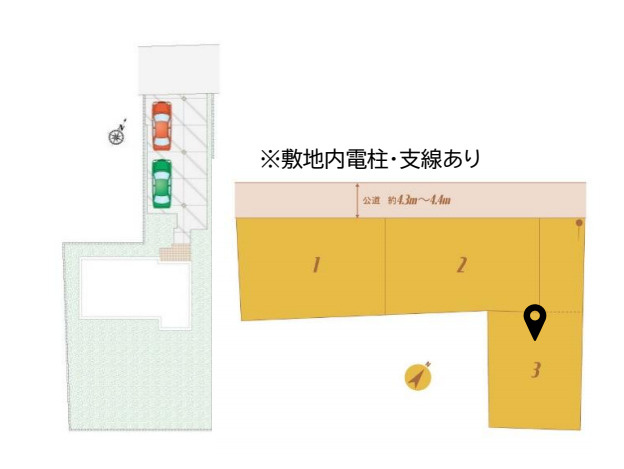 鴻巣市屈巣　新築一戸建て　３区画　03の区画図|3号棟