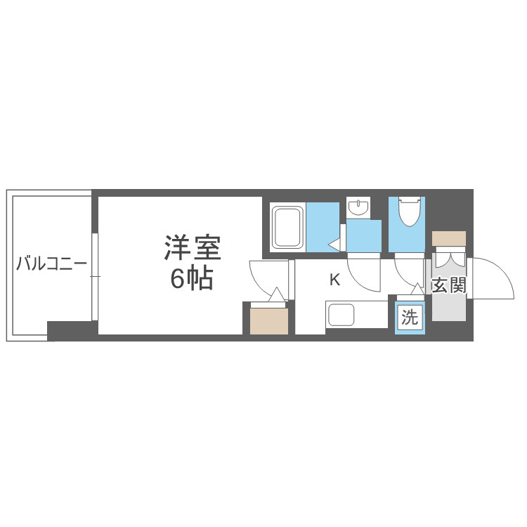 大阪市大正区泉尾１丁目の賃貸マンションの間取り