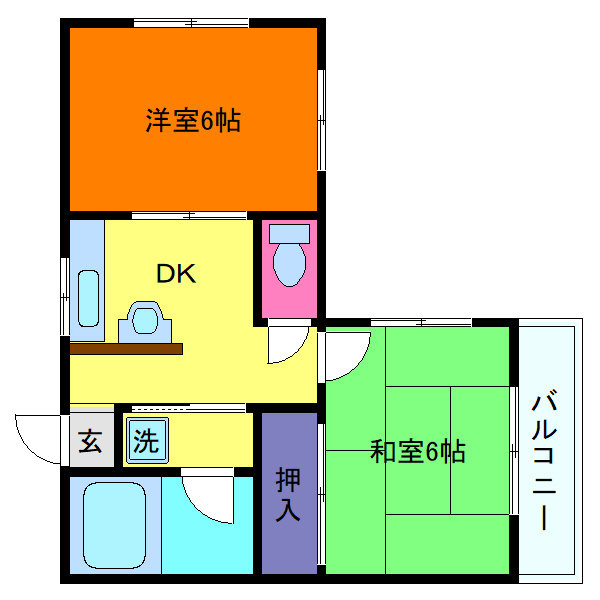 王子コーポの間取り