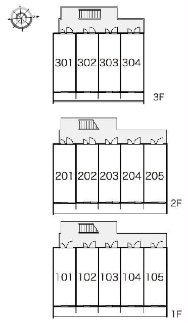 レオパレスプランドール八広の区画図