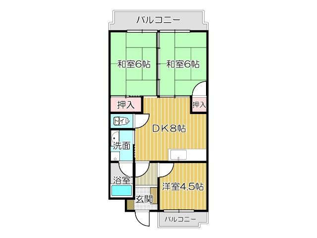シャトレ穴生Vの間取り