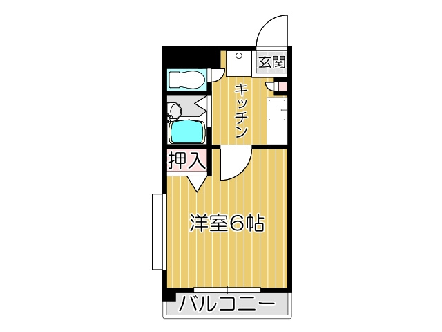 北九州市八幡西区岡田町の賃貸マンションの間取り