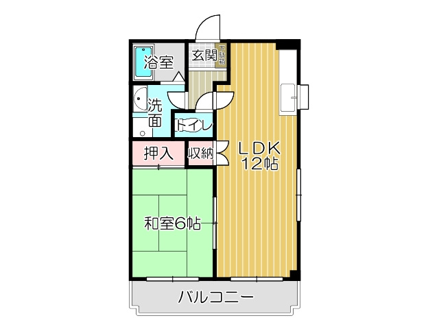 北九州市八幡西区紅梅１丁目の賃貸マンションの間取り