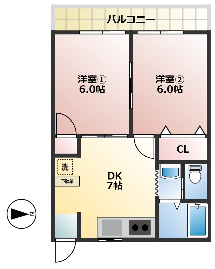 メゾンマルスの間取り