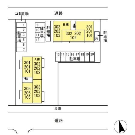 アベニュー　Ｂの区画図