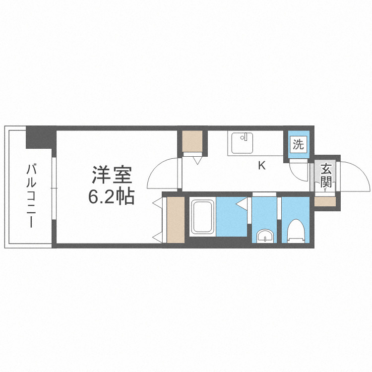 エス・キュート上本町イーストの間取り