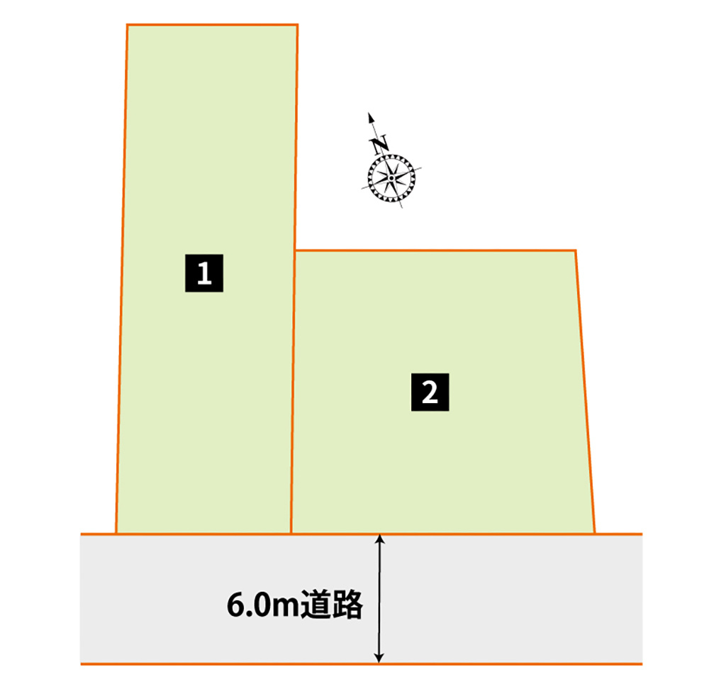 【深谷市緑ヶ丘　区画図】