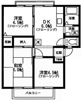 【間取り】 | サンライフ岡村A