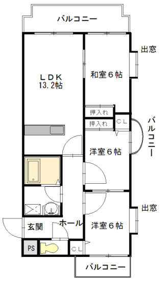【間取り】 | アフロディーテ　★プライスホームなら仲介手数料が割引価格です★