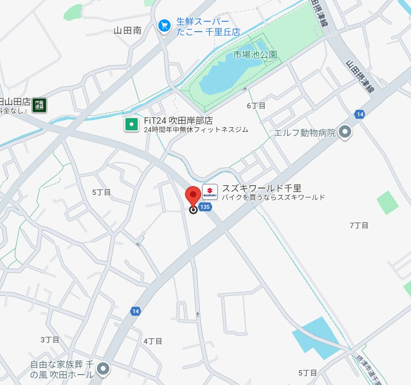 ヒルズななおの地図
