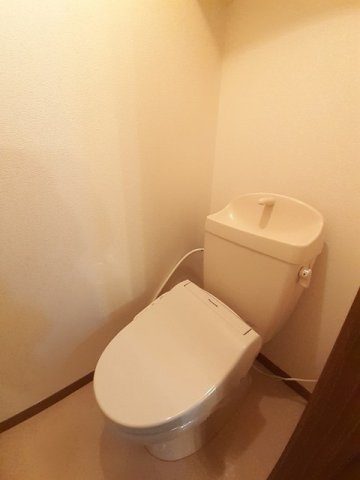 落ち着いた色調のトイレです