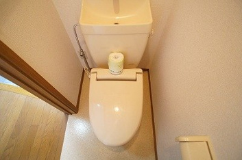 落ち着いた色調のトイレです