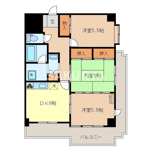 ラフェスタ足利本城の間取り