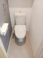 落ち着いた色調のトイレです
