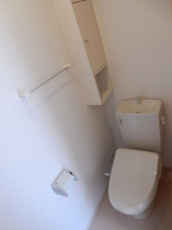 落ち着いた色調のトイレです