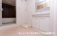コンパクトで使いやすい洗面所