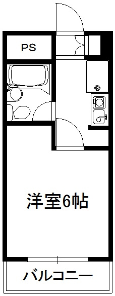 大阪市天王寺区清水谷町の賃貸マンションの間取り