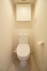 落ち着いた色調のトイレです
