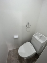 落ち着いた色調のトイレです