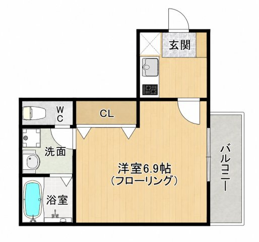 メゾンクレール二日市伍番館の間取り|別号数タイプ