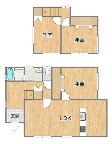 大字小野田中古一戸建て②の間取り