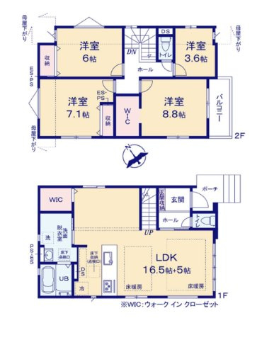 【間取り】 | 福岡市中央区笹丘3丁目1期　3号棟（全3棟）【仲介手数料無料・0円】 | 平日、土日祝日もお好きな日時にご見学可能です。お気軽にお問合せ下さい。