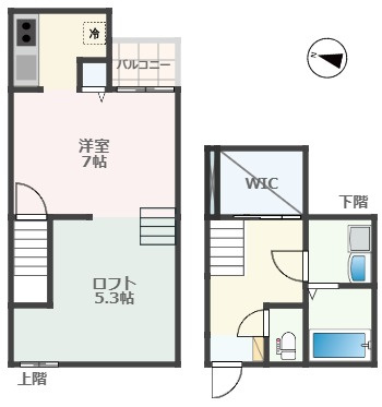 上益城郡嘉島町大字上島のアパートの間取り