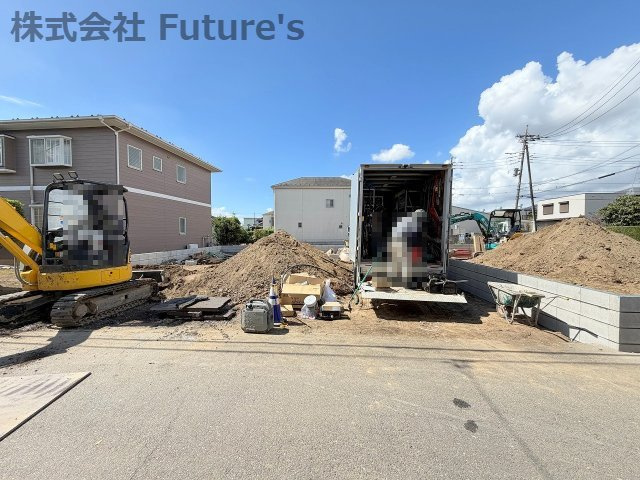 三郷市花和田　新築戸建　全2棟　1号棟の外観|現地の写真になります。
