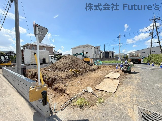 三郷市花和田　新築戸建　全2棟　1号棟の外観|現地の写真になります。