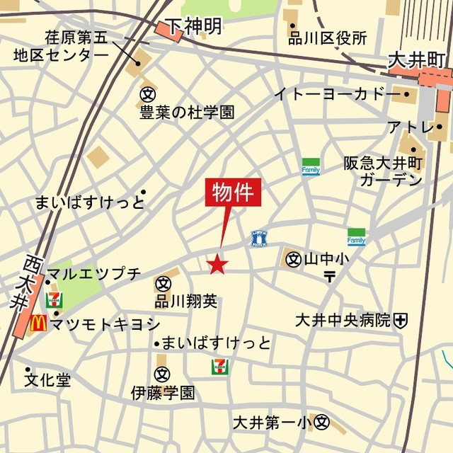 グランエステート大井の地図