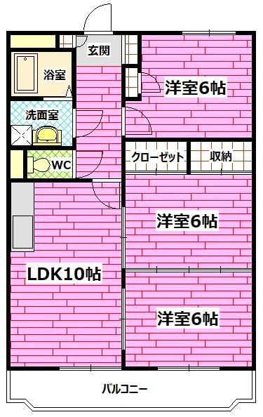 パストラル中郷原の間取り
